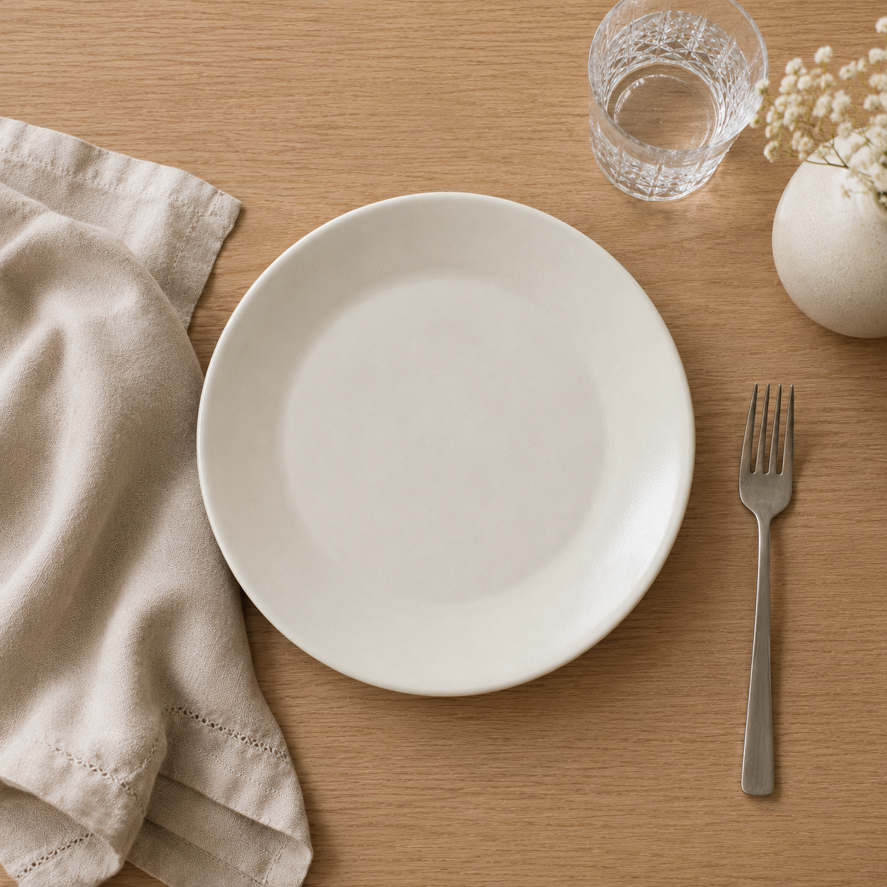 Dinner Plate Aralia Sour Cream 25.5 cm 5