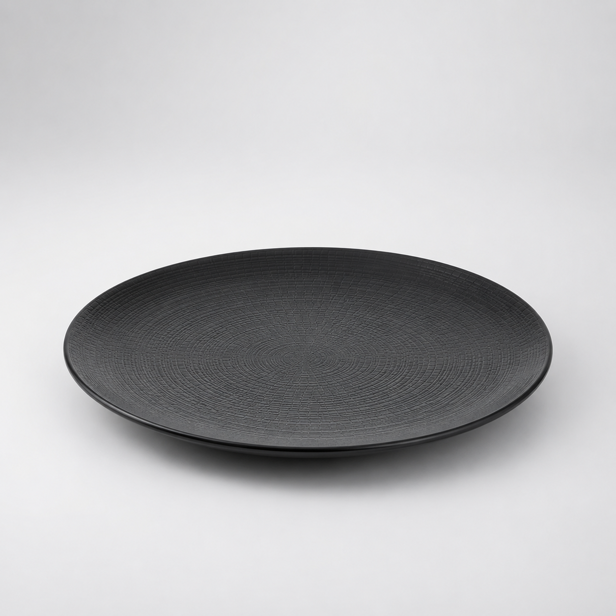 Dinner Plate Modulo Nature Noir Black Lohan 28 cm