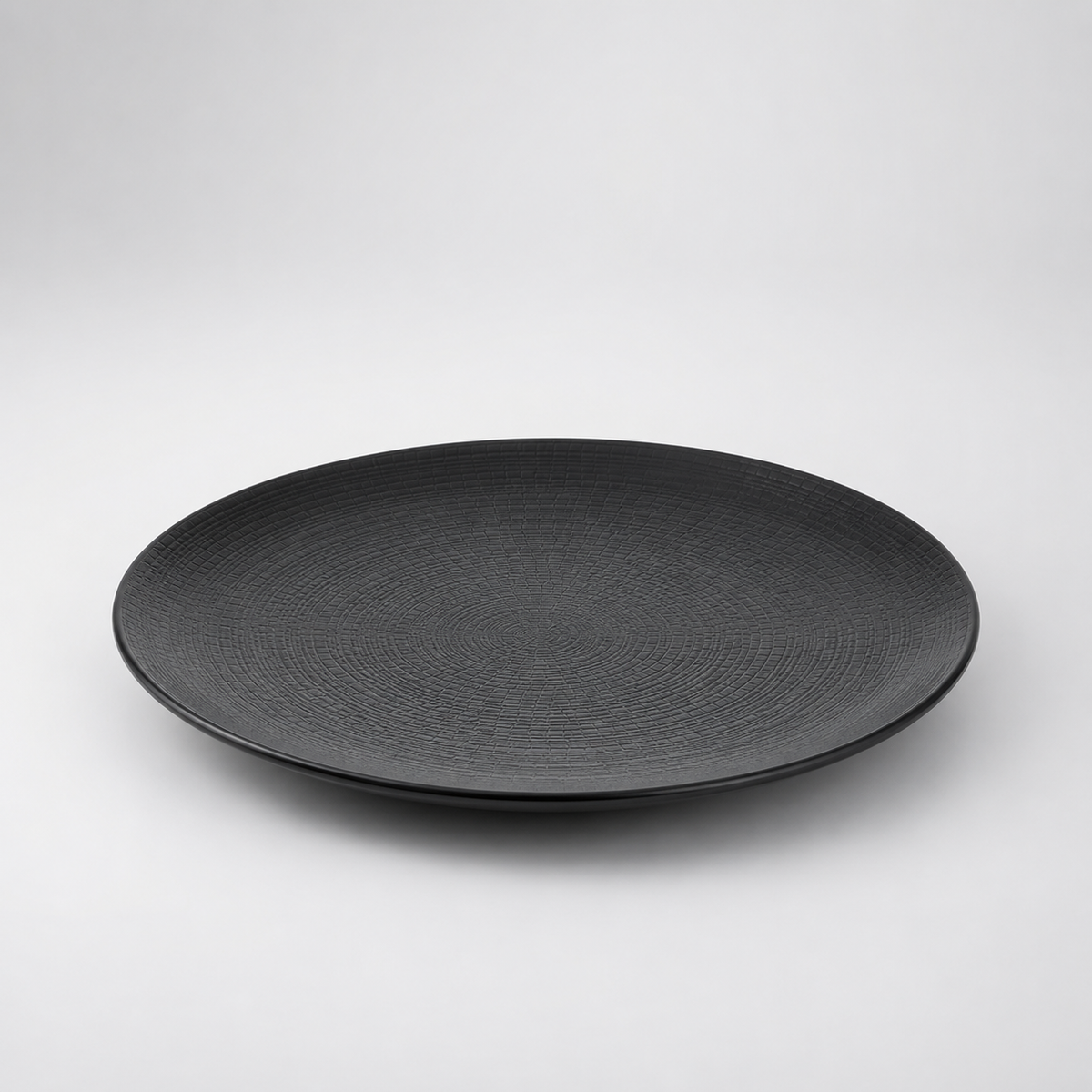 Dinner Plate Modulo Nature Noir Black Lohan 28 cm