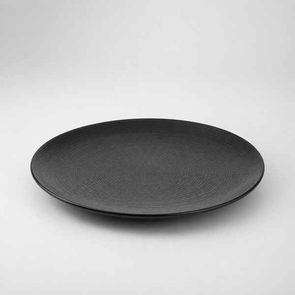 Dinner Plate Modulo Nature Noir Black Lohan 28 cm