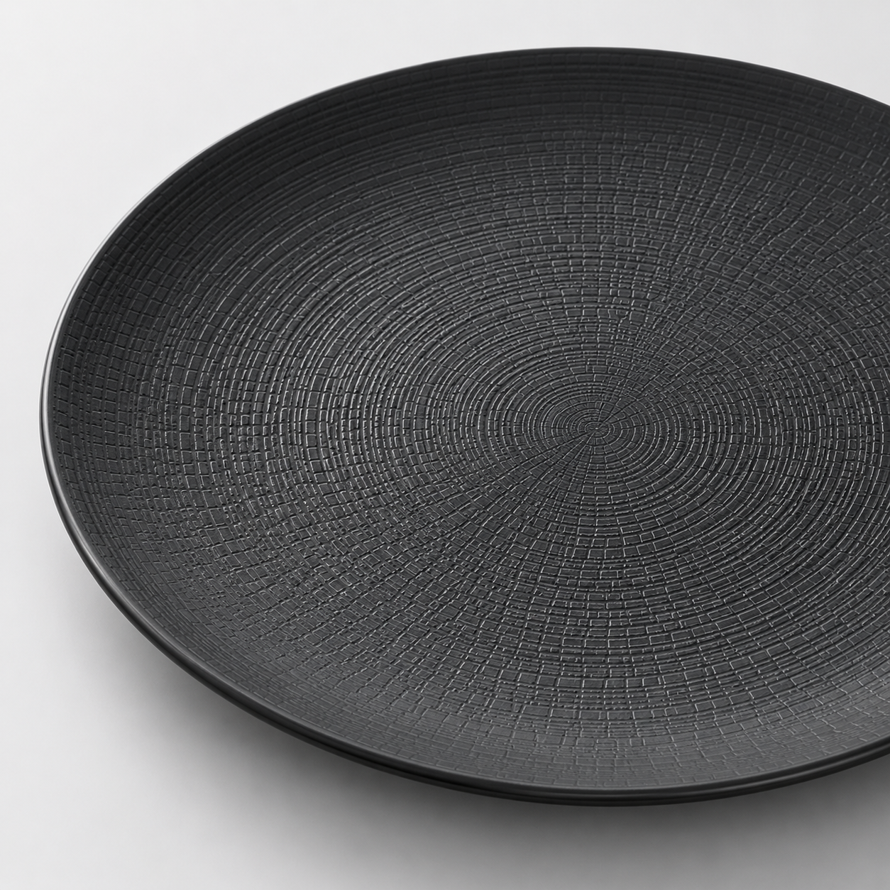 Dinner Plate Modulo Nature Noir Black Lohan 28 cm 2