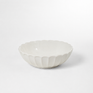 French Perle Scallop White Bowl 17 cm