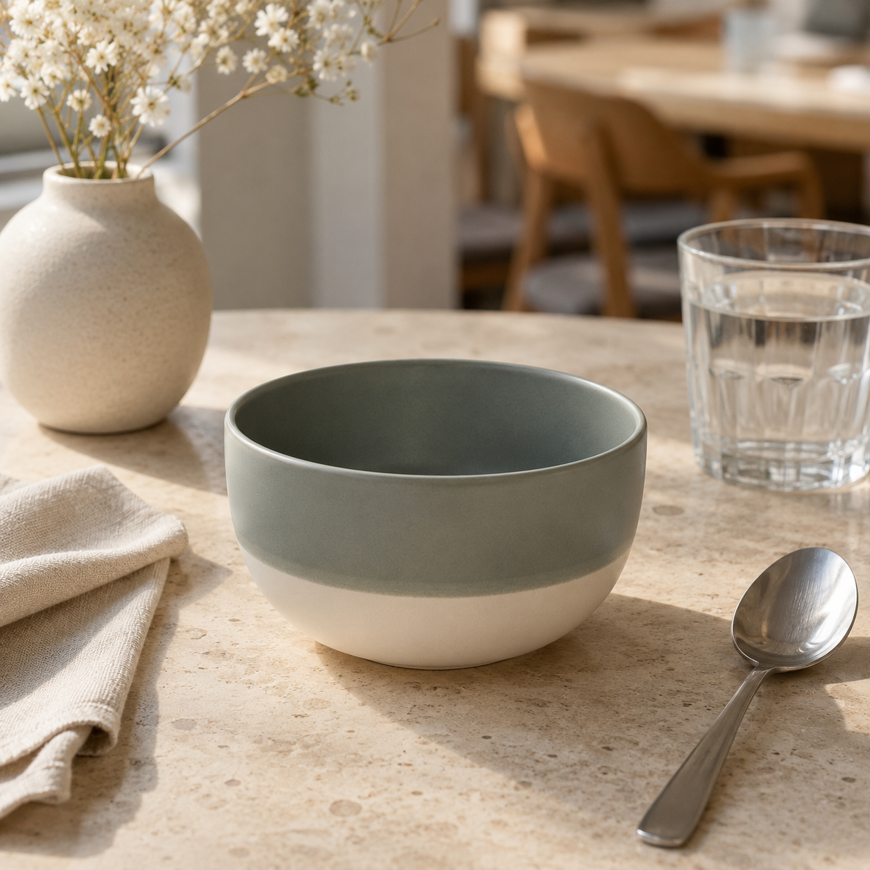 Horizon Cereal Bowl Cream Carnivale Sable Grey 14.5 cm 4
