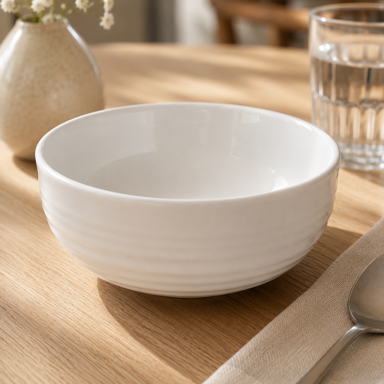 Cereal Bowl Artisan White 15 cm 4