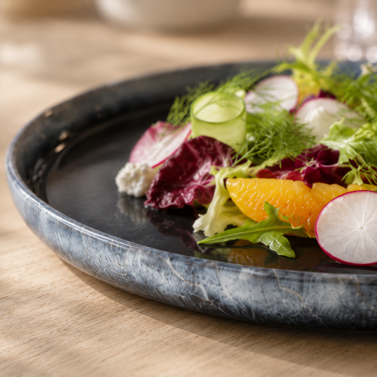 Maxime Salad Plate Milky Way Graphite 22.5 cm 4