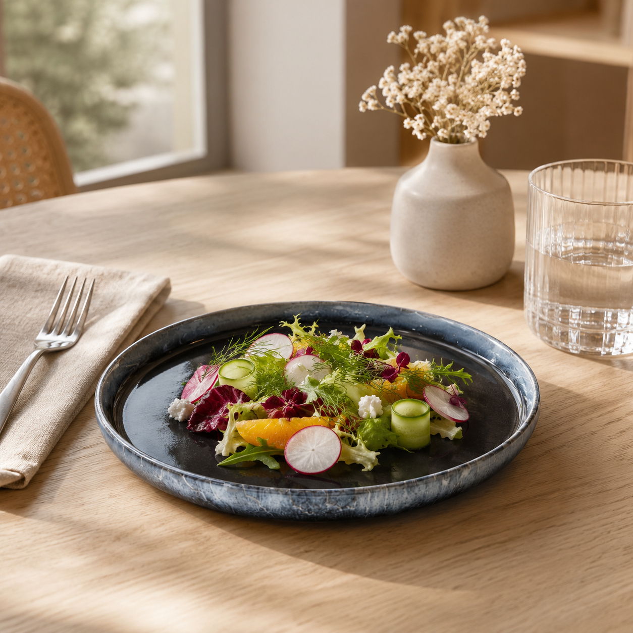 Maxime Salad Plate Milky Way Graphite 22.5 cm 3