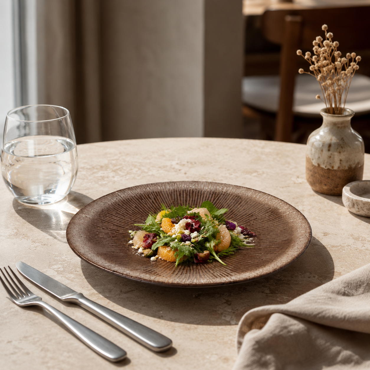 Atelier Black Oilbase Mohs Brown Salad Plate 21 cm 3