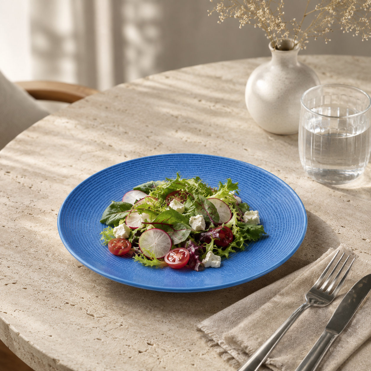 Salad Plate Soft Effect Artist Blue 21 cm