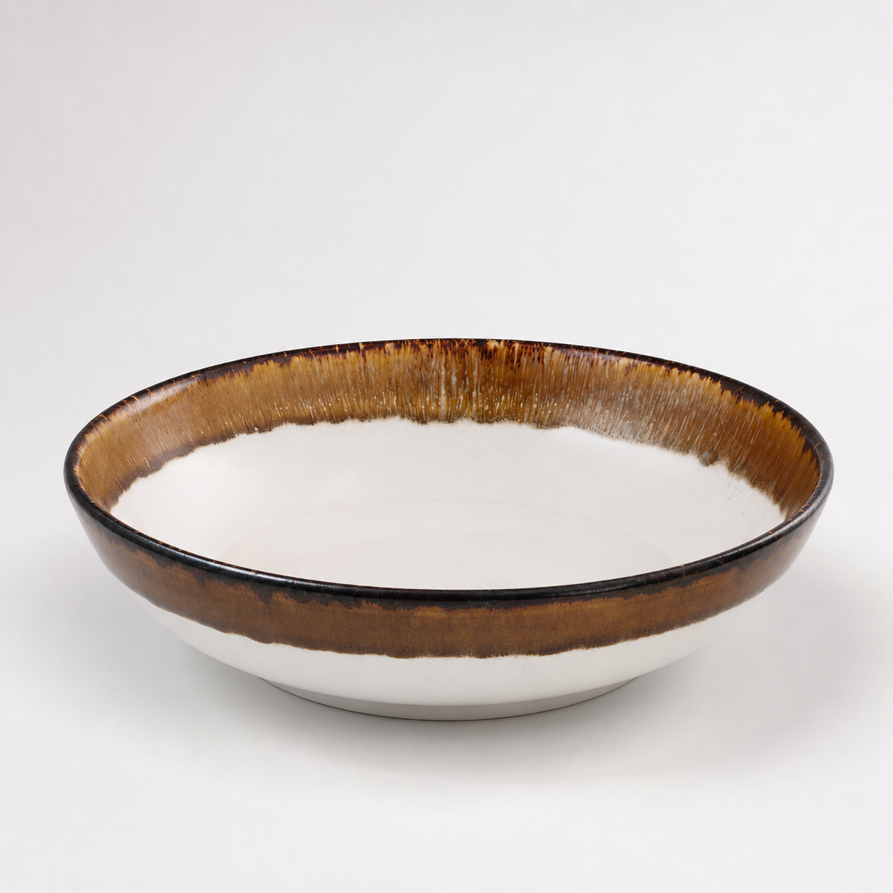 Cascade Coupe Salad Bowl – Brown 22.5 cm