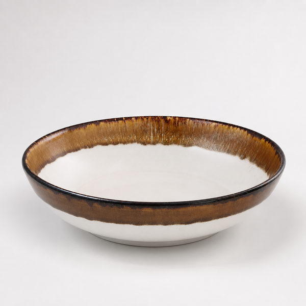 Cascade Coupe Salad Bowl – Brown 22.5 cm