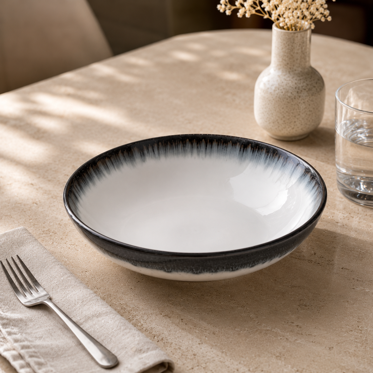 Cascade Coupe Salad Bowl – Grey 22.5 cm 3
