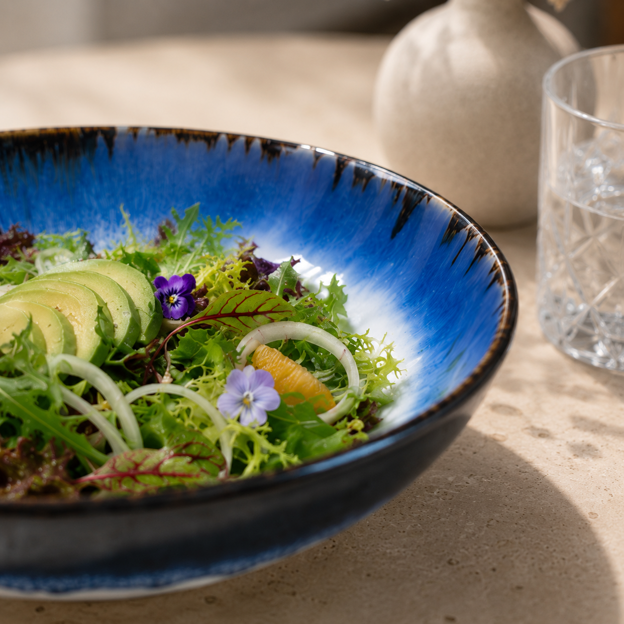 Cascade Coupe Salad Bowl – Blue 22.5 cm 4