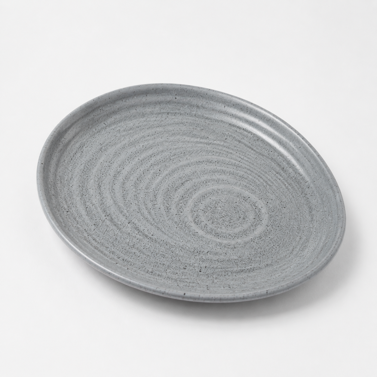 Fusion Grey Hapita Saucer 8 Inch | Ceramic Tea Saucer & Serving Plate