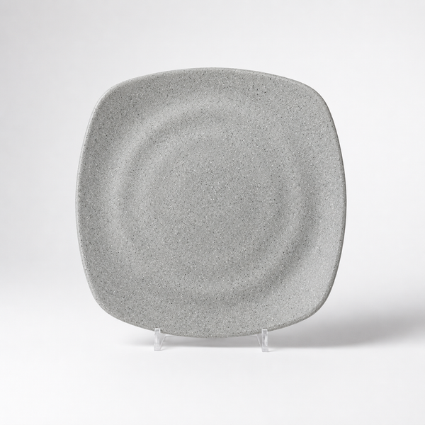 Clay Grey Squared Plate 24.5 cm
