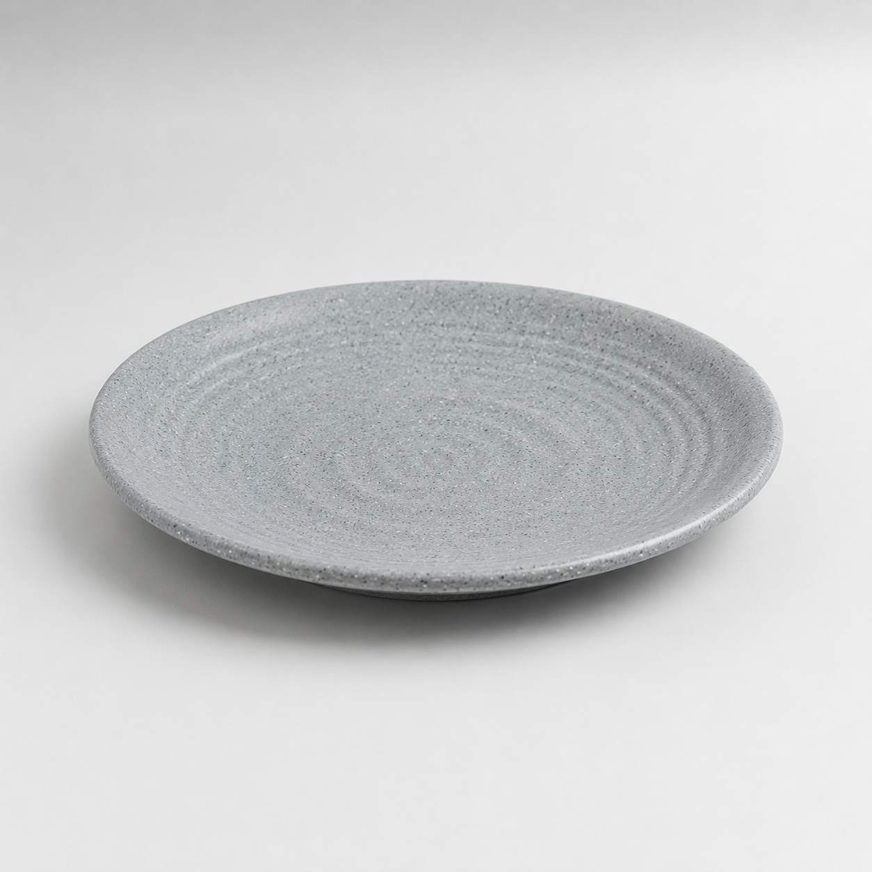 Clay Grey Round Dinner Plate Melamine 22 cm
