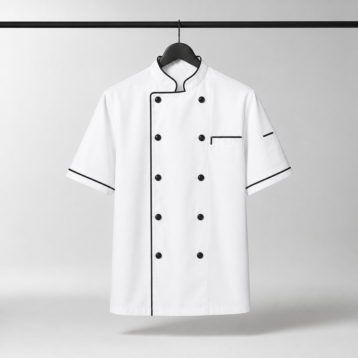 Lawrence Premium Short Sleeve Chef Coat | White Professional Chef Uniform