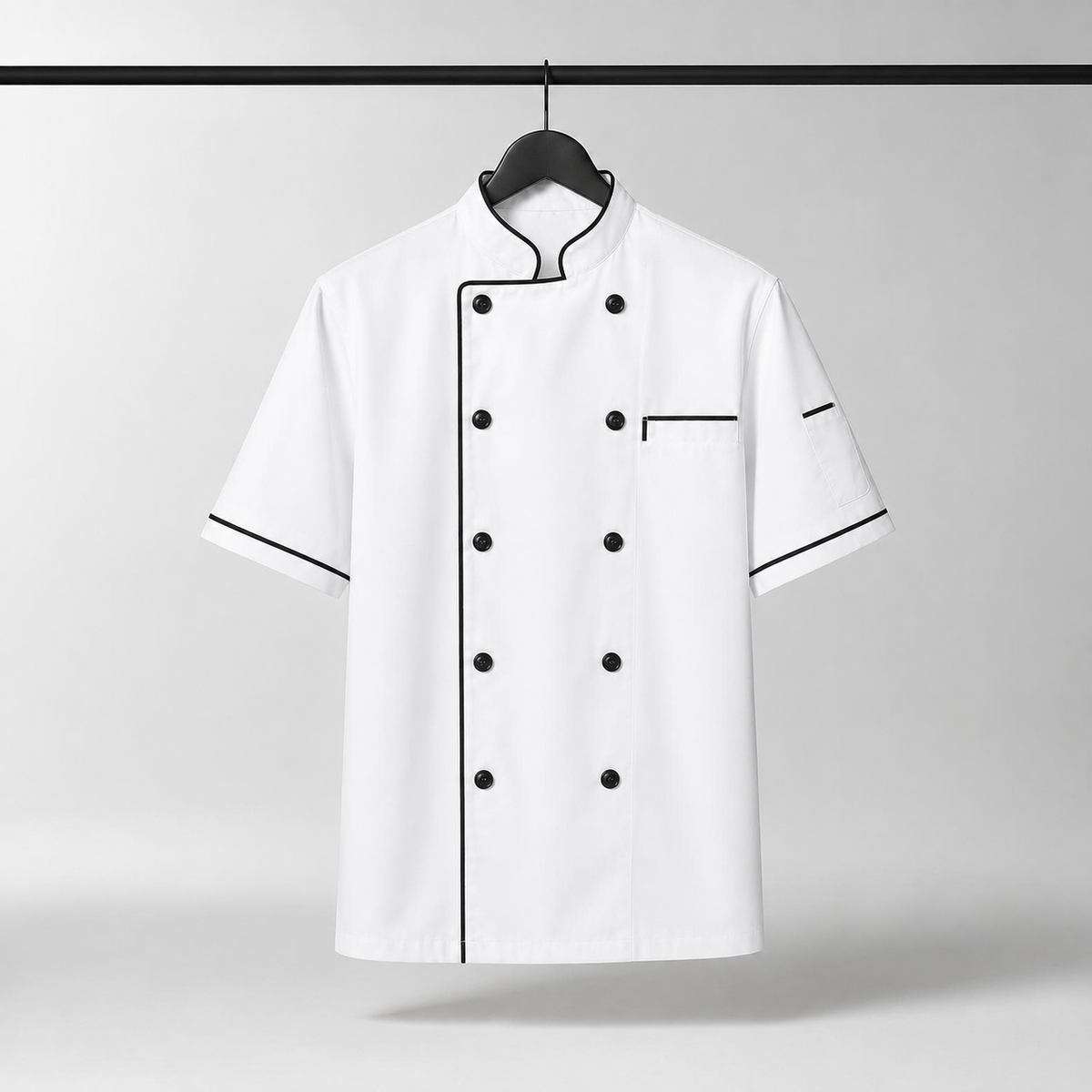Lawrence Premium Short Sleeve Chef Coat | White Professional Chef Uniform