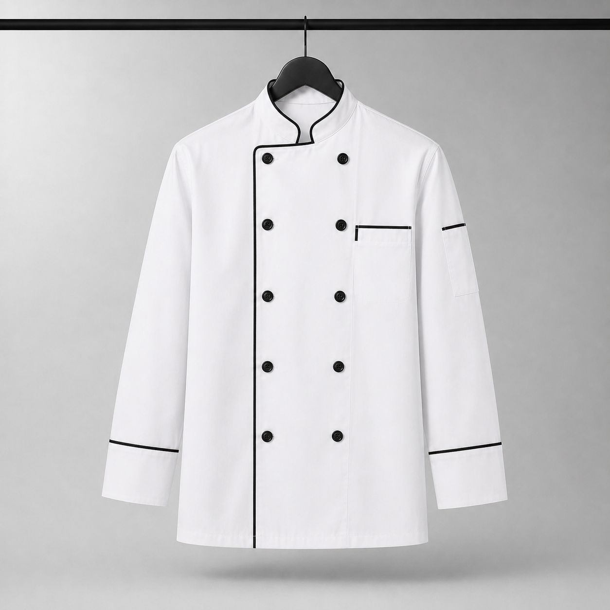 Lawrence Premium Long Sleeve Chef Coat | White Professional Chef Uniform