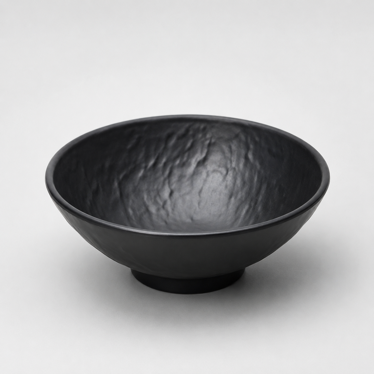 Stone Black Relief Pattern Bowl – 17.5 cm