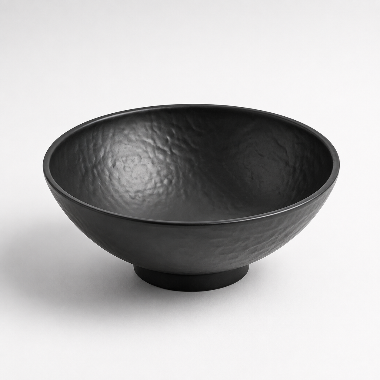 Stone Black Relief Pattern Bowl – 20 cm