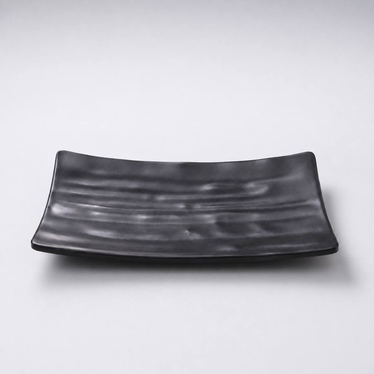 Stone Black Curved Long Plate 9"