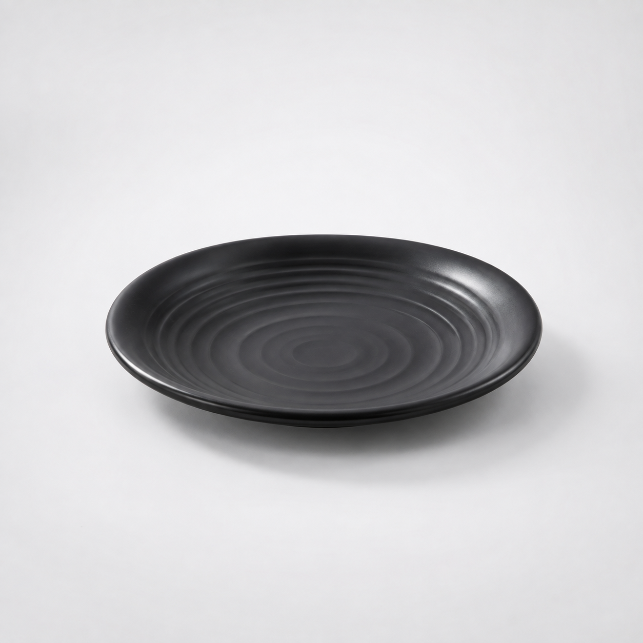 Stone Black Round Plate 6