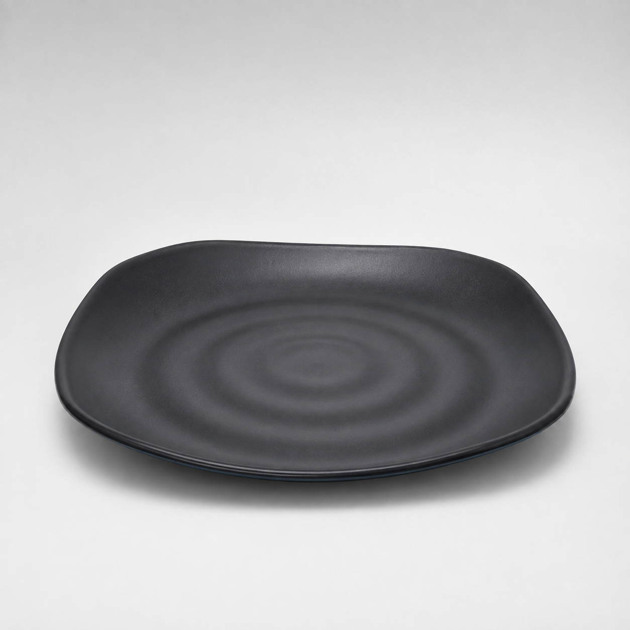 Stone Black Squared Plate 22cm