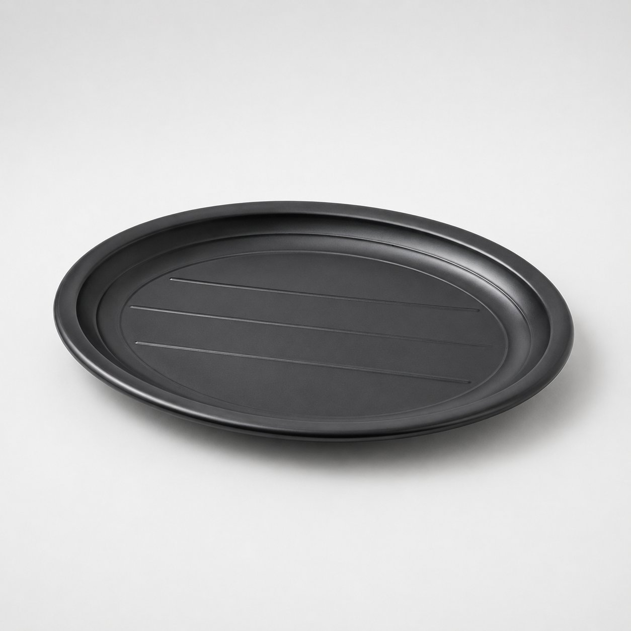Stone Black Oval Plate 27.5cm