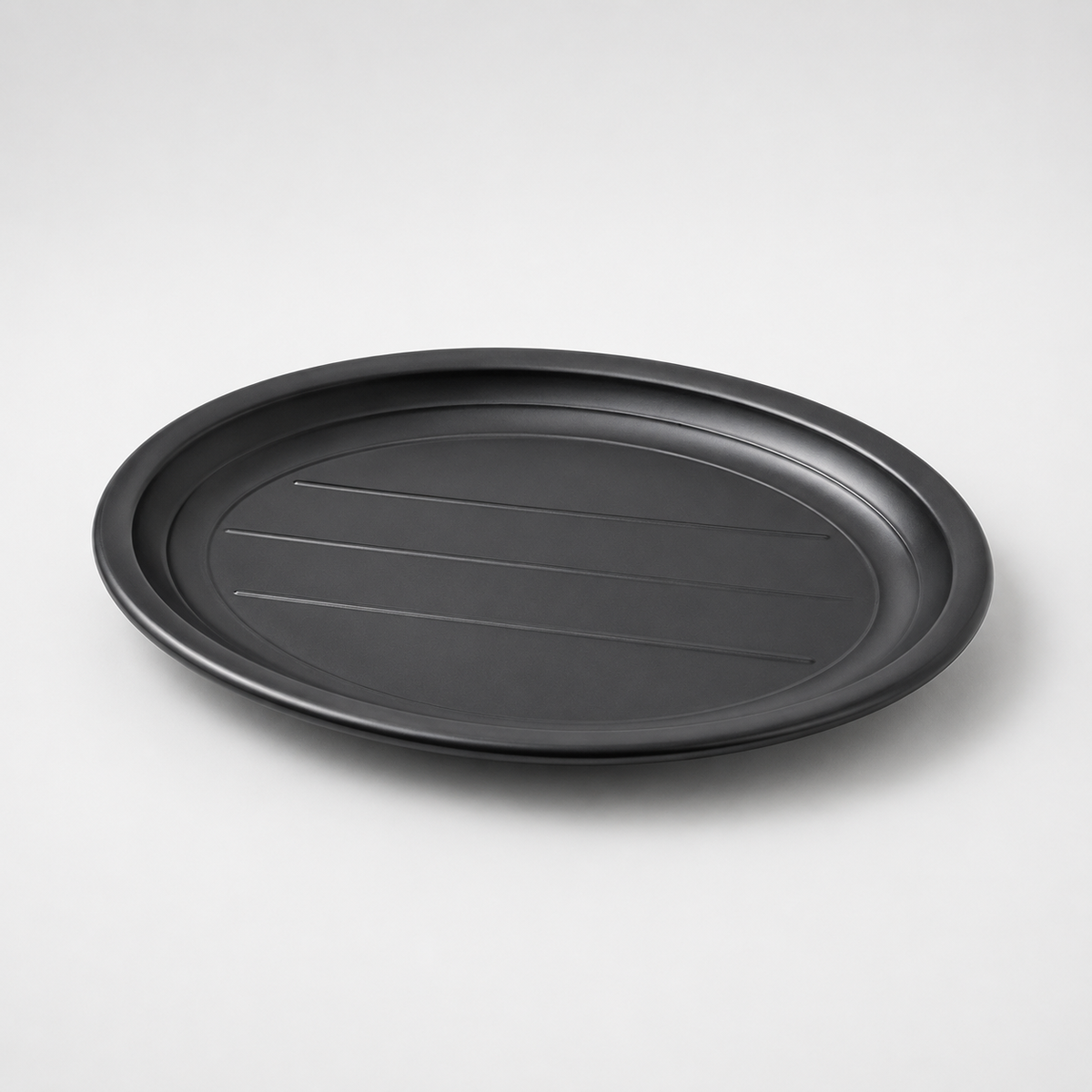 Stone Black Oval Plate 27.5cm
