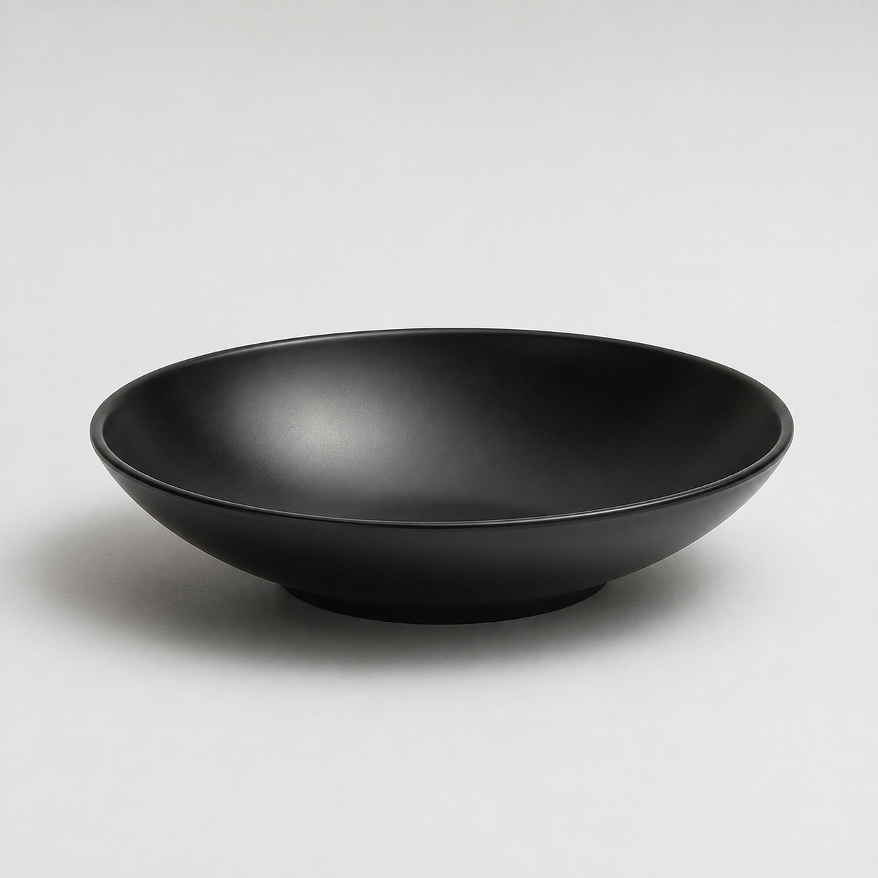 Stone Black Shallow Bowl 21 cm