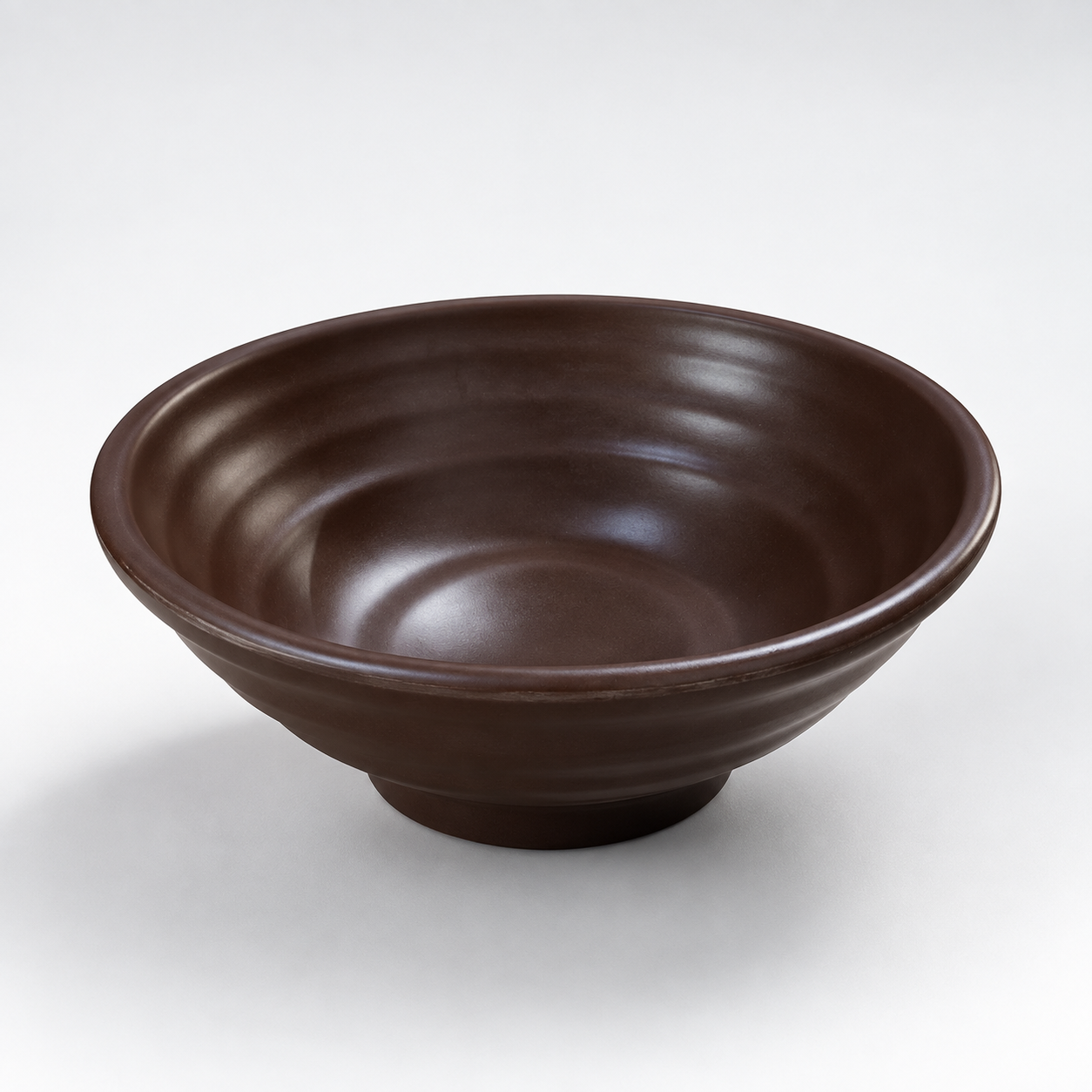 Deep Brown Swirl Wide Bowl 17.3 cm