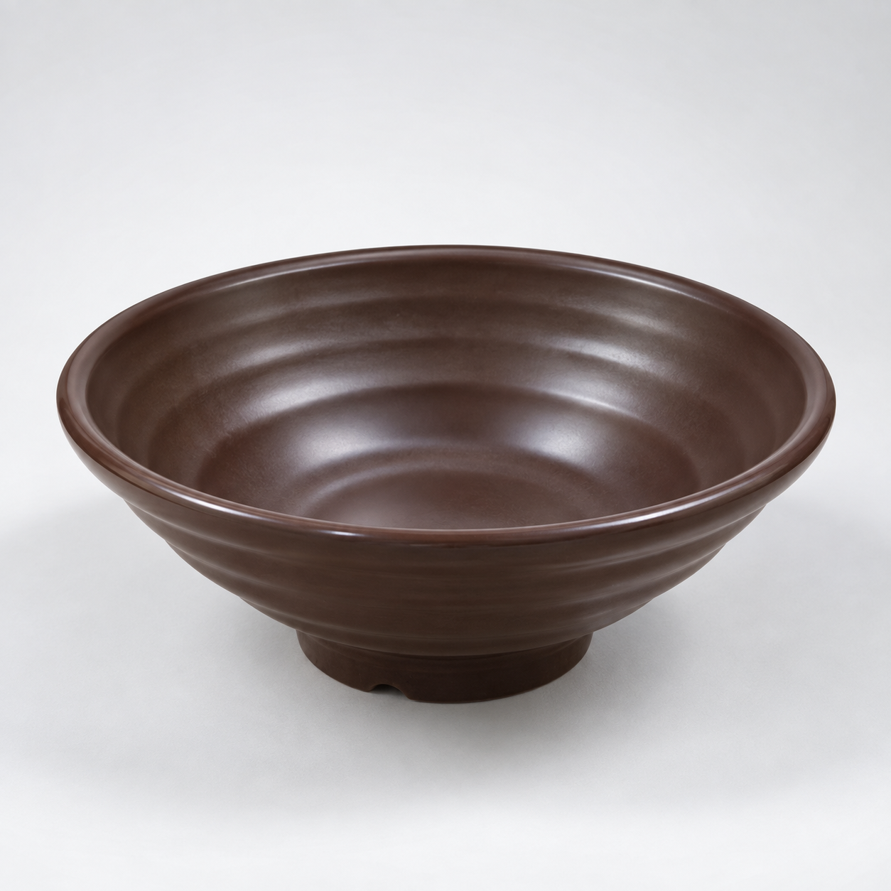 Deep Brown Swirl Wide Bowl 20cm