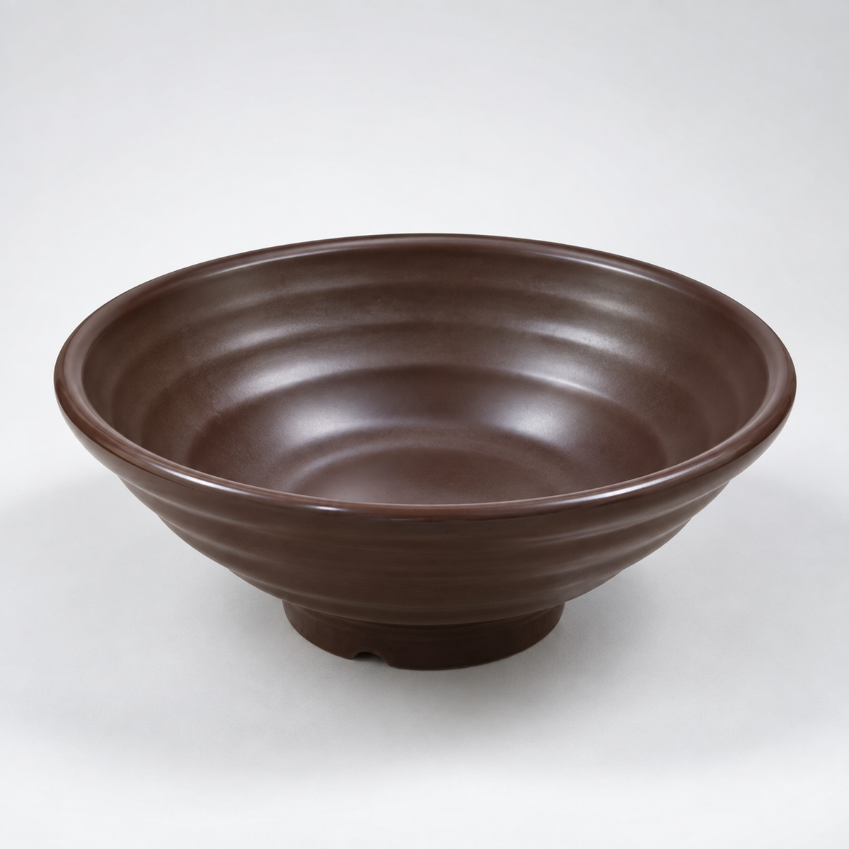 Deep Brown Swirl Wide Bowl 20cm