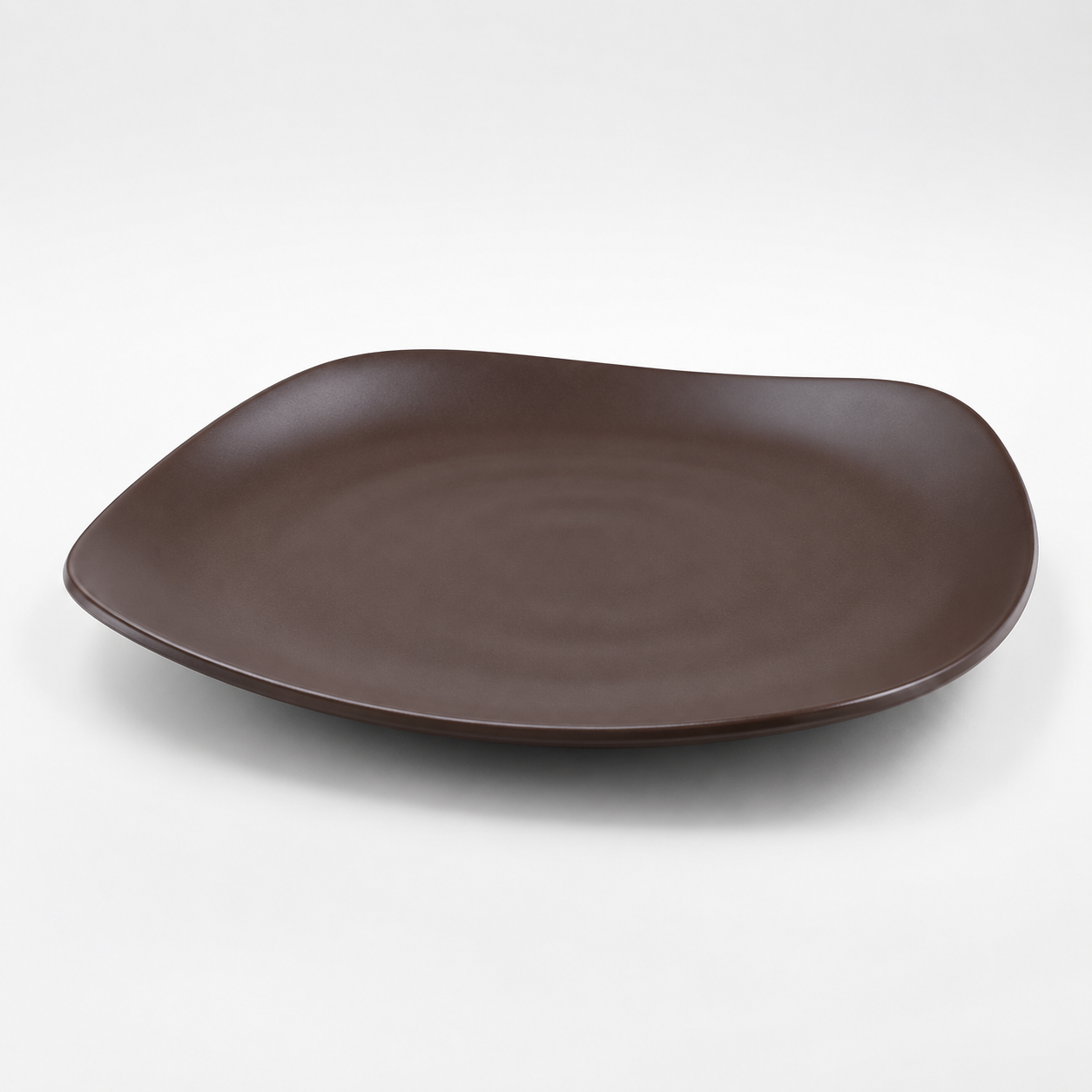 Deep Brown Squared Plate 22.2 cm