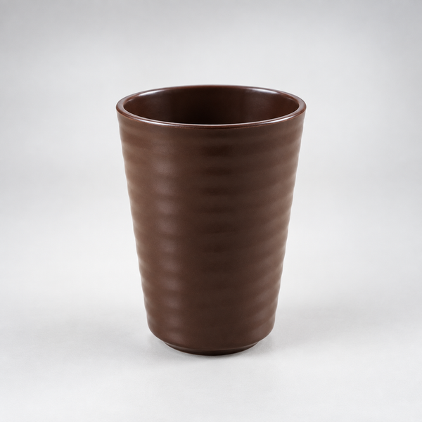 Deep Brown Swirl Tea Cup 260ml