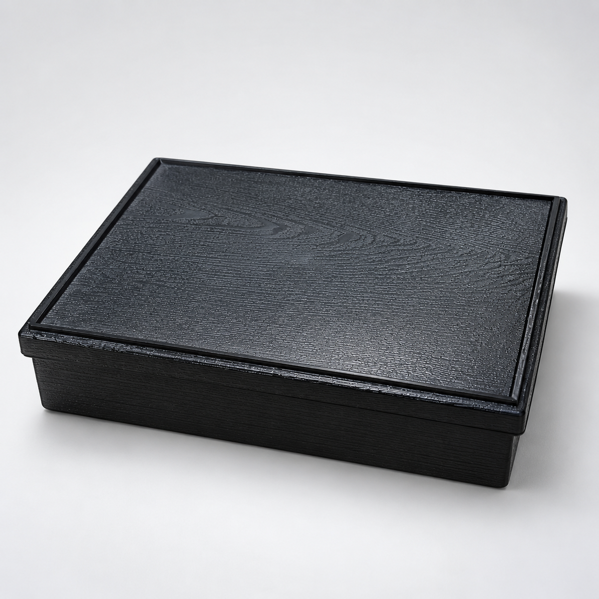 Red & Black Bento Box Serving Plate 10" – 5 Compartment Melamine Bento Box with Lid