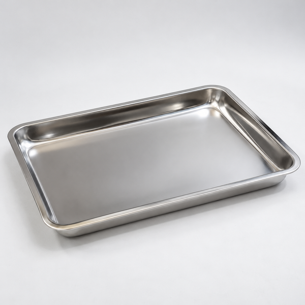 Stainless Steel Deep Rectangular Kitchen Prep Tray 50 x 35 x 4.8 cm