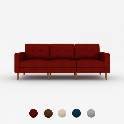 Marseille Velvet 3-Seater Sofa