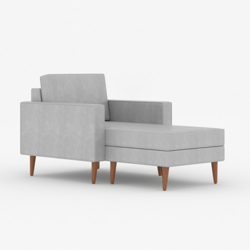 Mavis Velvet Chaise Lounge Single-Seater Sofa 6