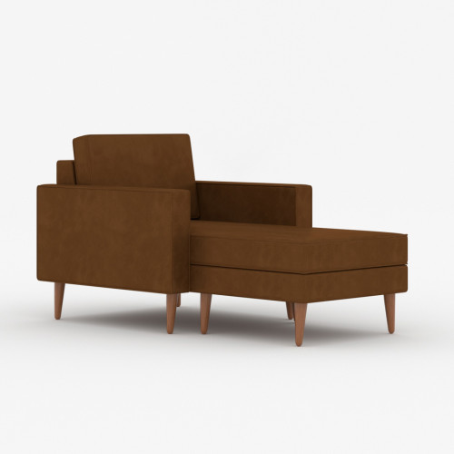 Mavis Velvet Chaise Lounge Single-Seater Sofa 3