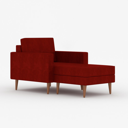 Mavis Velvet Chaise Lounge Single-Seater Sofa 2