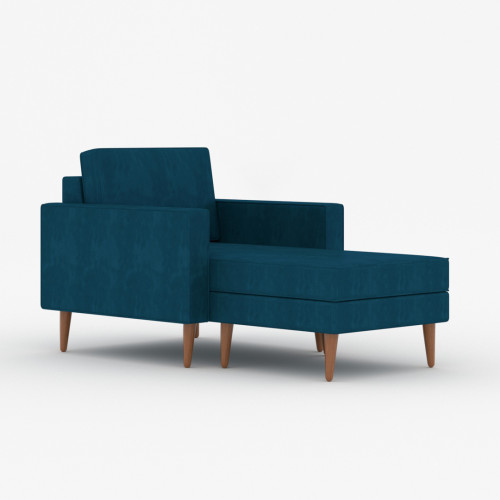 Mavis Velvet Chaise Lounge Single-Seater Sofa 5