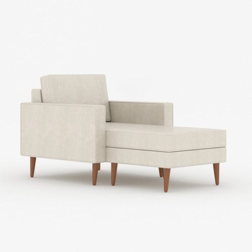 Mavis Velvet Chaise Lounge Single-Seater Sofa 4