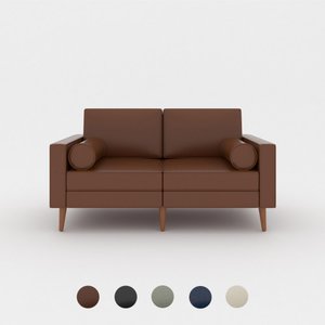 Villanova Leather Double-Seater Sofa