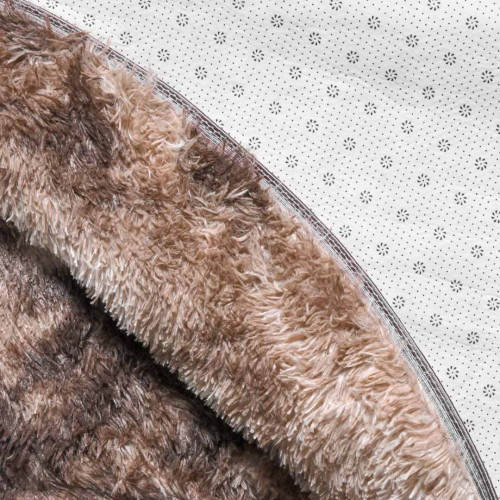 Cozhome Fluffy Area Rug Round 160cm - Coffee
