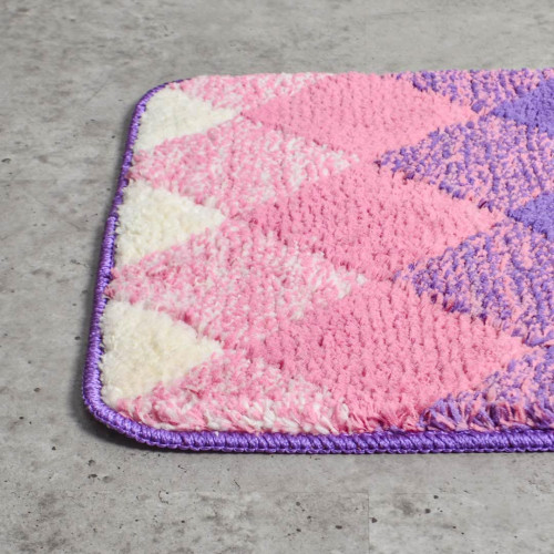 Diamond Bath Rug Violet 8