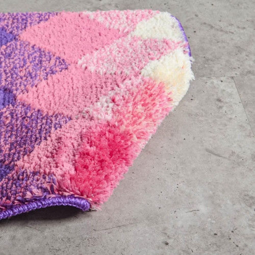 Diamond Bath Rug Violet 6