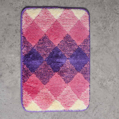 Diamond Bath Rug Violet 2