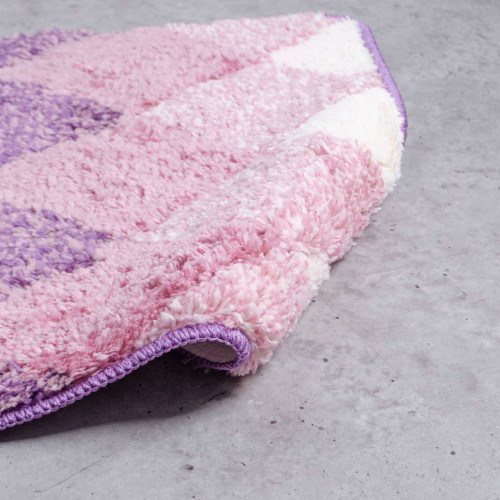 Diamond Bath Rug Violet 3