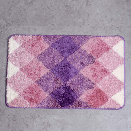 Diamond Bath Rug Violet 7